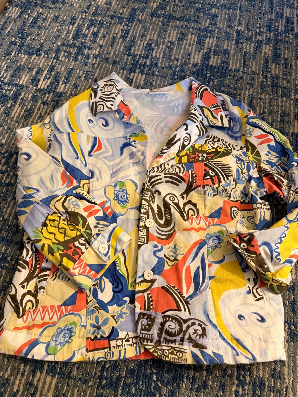 Source Unknown Multicolor Printed Blazer Jacket